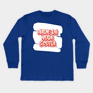 Made In Nova Scotia Canada Kids Long Sleeve T-Shirt